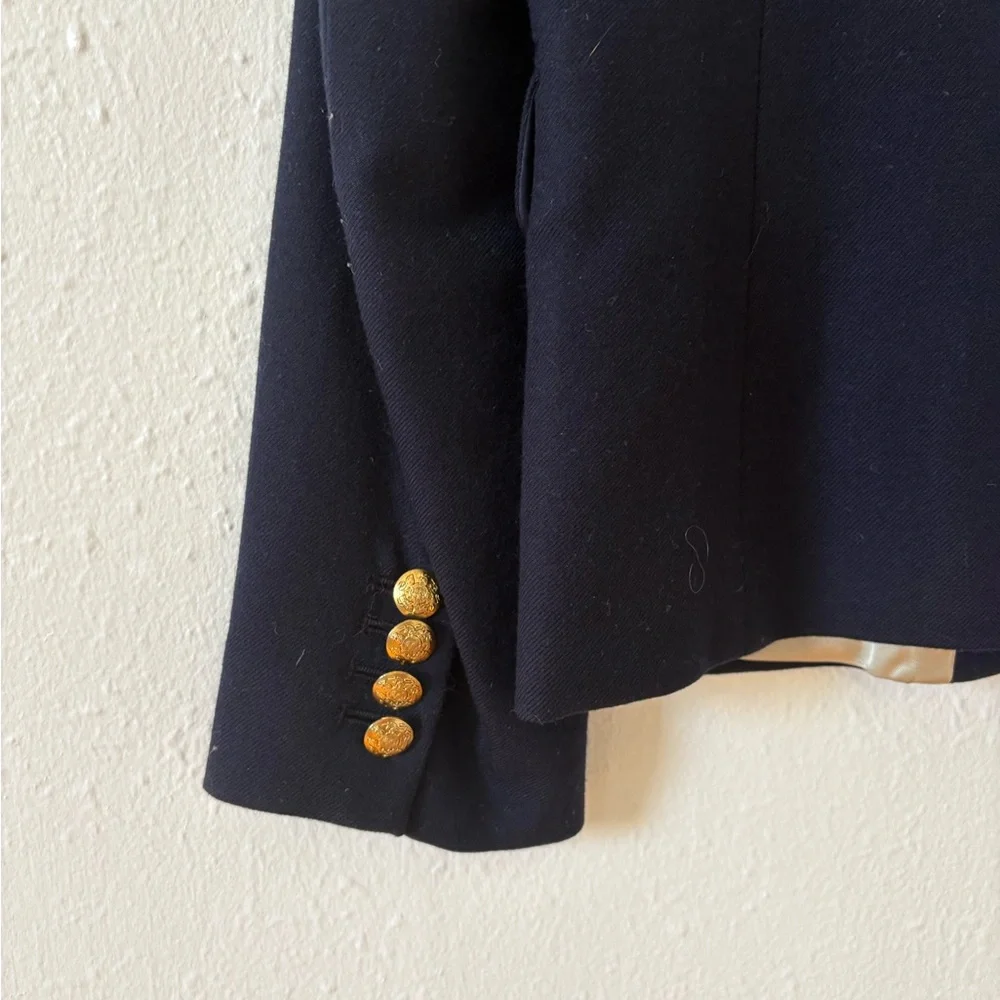 J. Crew Navy Blazer with Gold Buttons